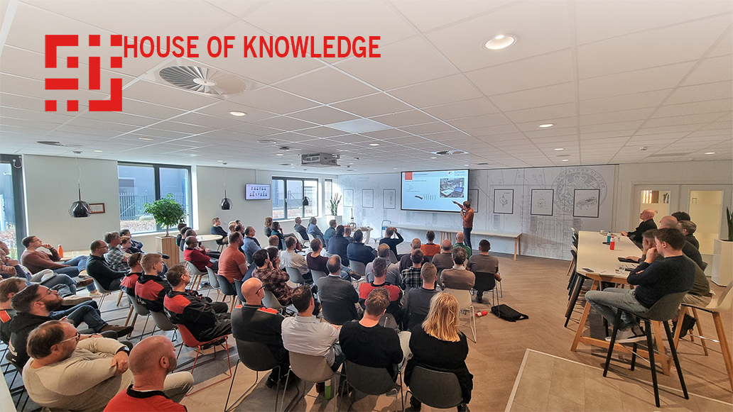 employees listening to presentation